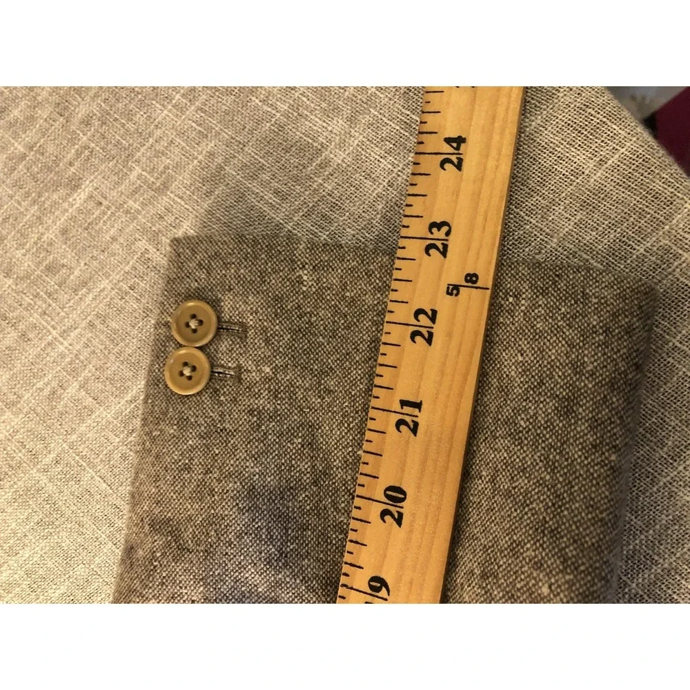 Studiosuits Blazer Mens 40 Beige Wool Tweed Sport Coat Jacket Classic Fall
